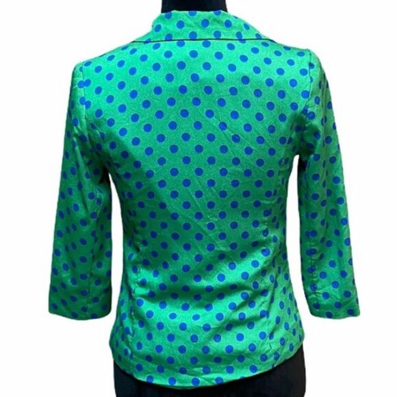 Gorgeous Kelly Green Pop Polka Dot Blazer - Picture 2 of 3